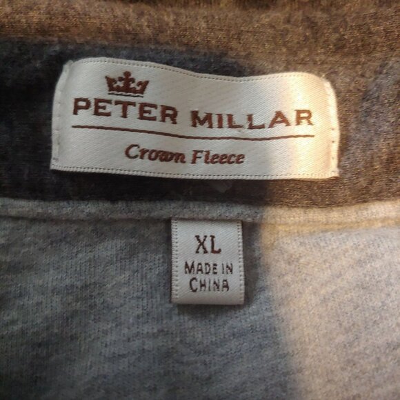 Johnnie-O Crown Fleece 1/4 Button Pullover Gray Outdoor Golf Soft XL - Picture 10 of 12